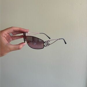 Vintage Chanel Sunglasses 4073-B narrow shield pink purple sunglasses RARE
